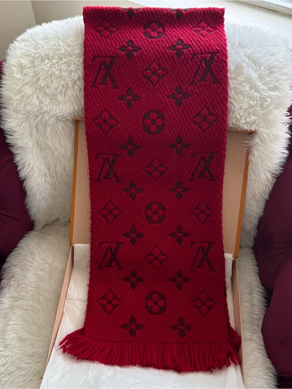 Louis Vuitton Rubis Logomania Scarf